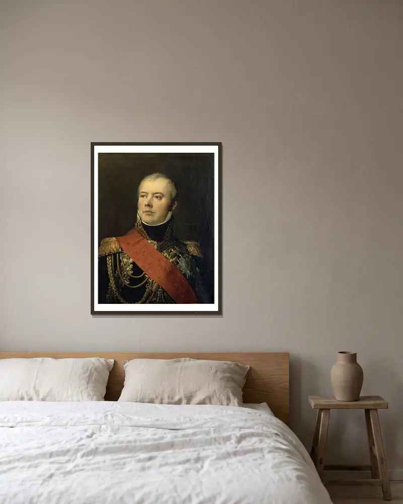 Mac Donald, duc de Tarente, maréchal de France (1765-1840) av Antoine-Jean Gros inramad på en vägg
