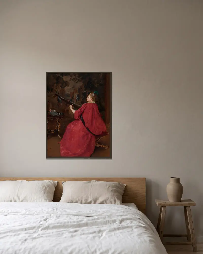 Muzyczka, Gustave Jean Jacquet w ramie na ścianie