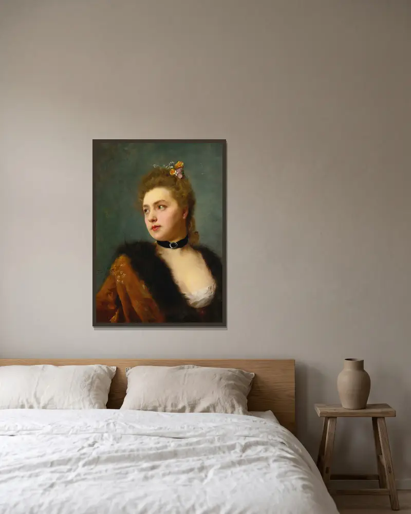 Pařížanka, Gustave Jean Jacquet v rámu na stěně