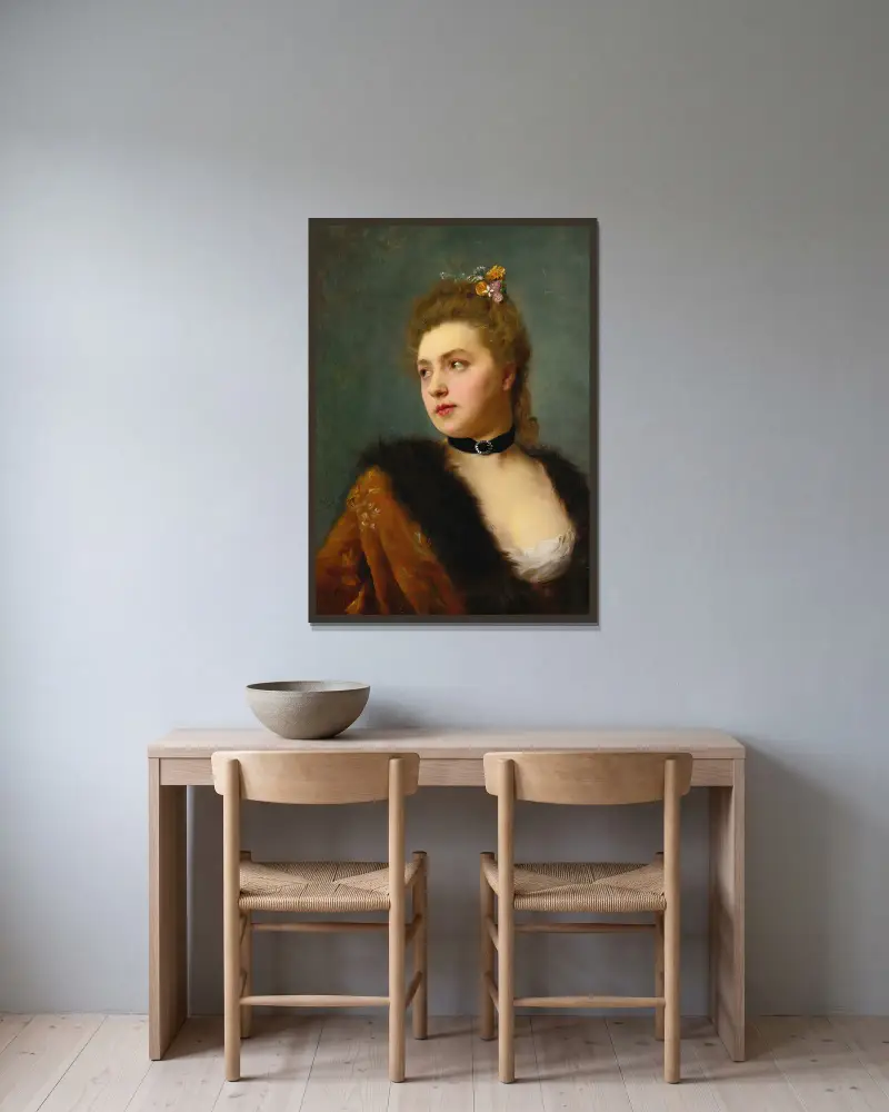 Pařížanka, Gustave Jean Jacquet v rámu na stěně