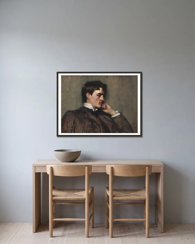 Der Bruder des Künstlers, Tom von James Jebusa Shannon gerahmt an einer Wand