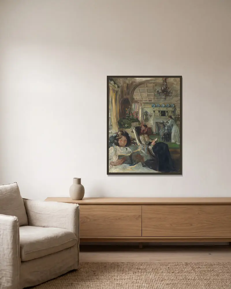 Der Salon von James Jebusa Shannon gerahmt an einer Wand