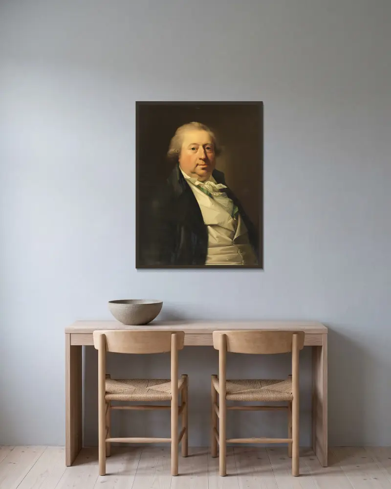Johan Tobias Sergel, der schwedische Bildhauer von Jens Juel gerahmt an einer Wand