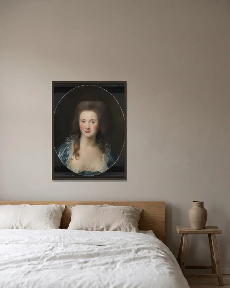 The Artist’s First Betrothed av Jens Juel inramad på en vägg