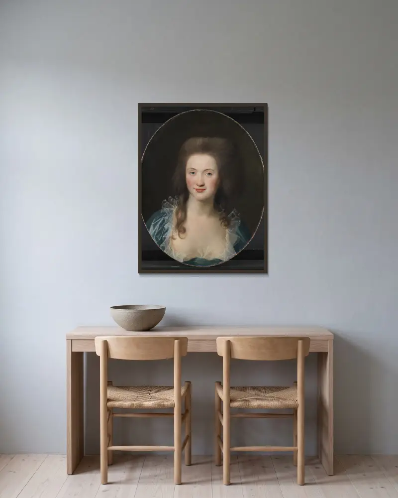 The Artist’s First Betrothed av Jens Juel inramad på en vägg