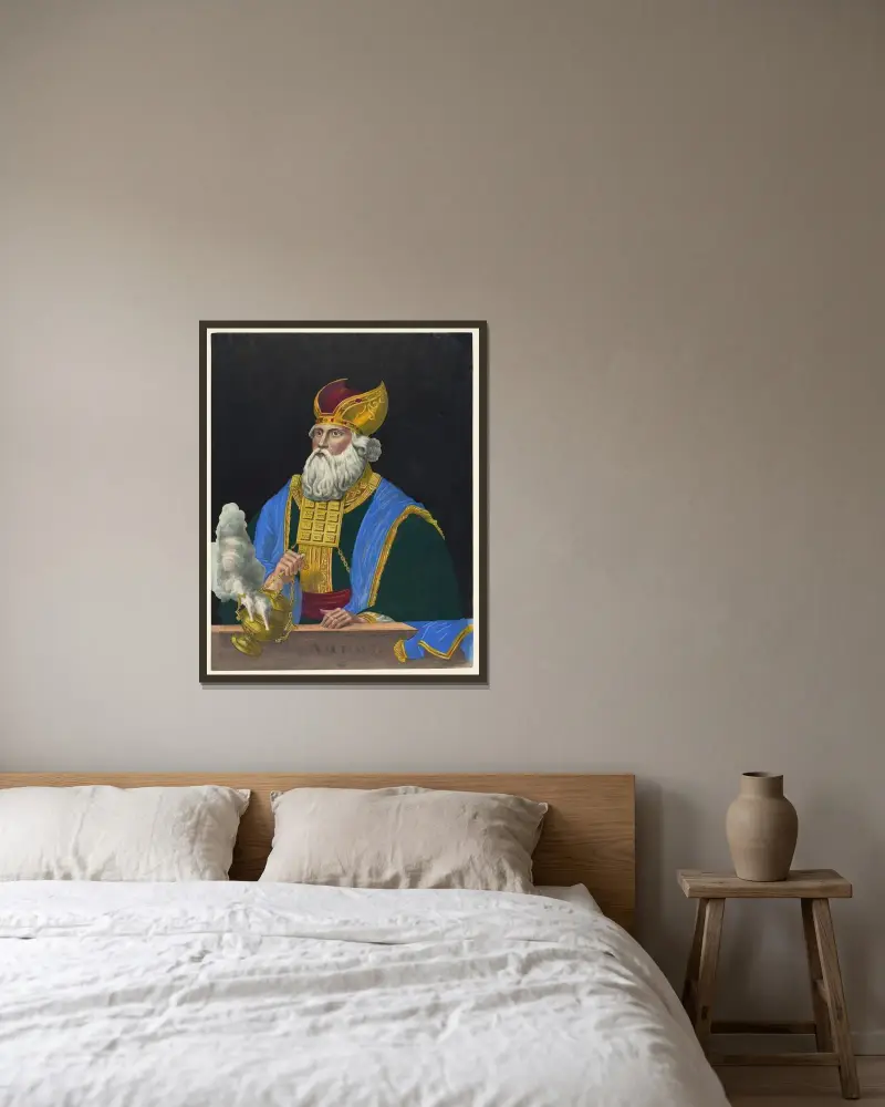 Aaron av Henry Jerome Schile inramad på en vägg