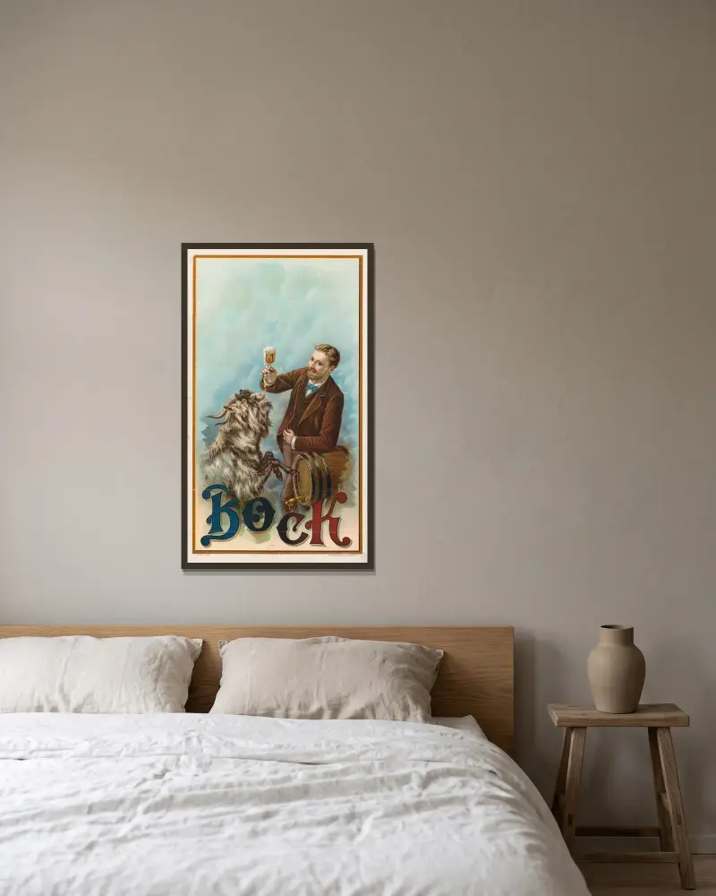 Bock av Henry Jerome Schile inramad på en vägg
