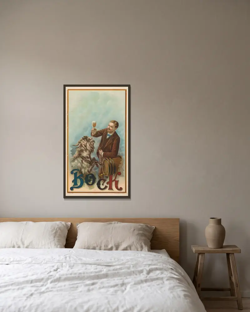 Bock av Henry Jerome Schile inramad på en vägg