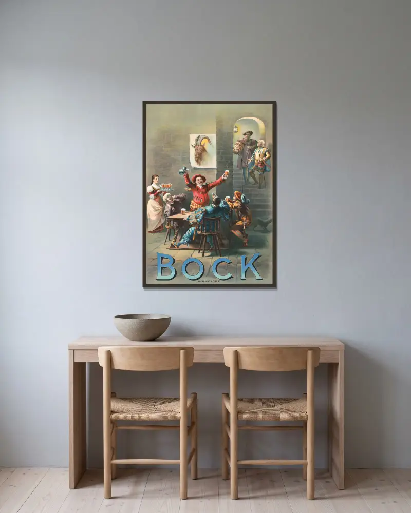 Bock, „Auerbach's keller“, Henry Jerome Schile v rámu na stěně
