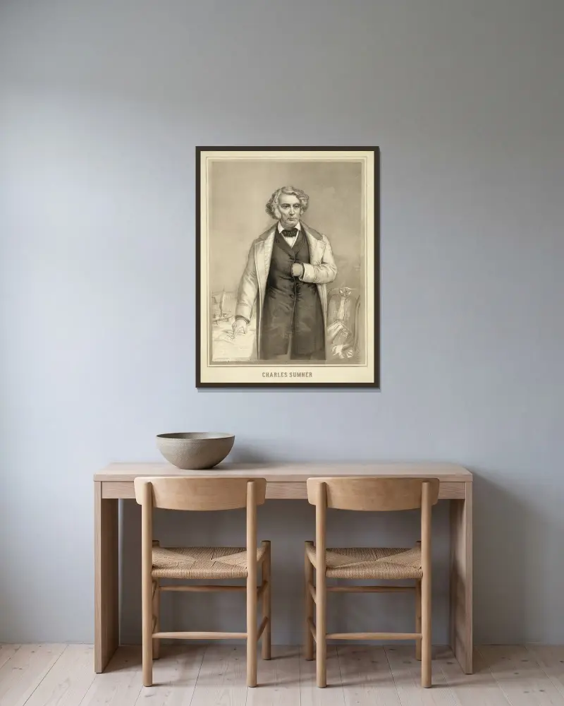 Charles Sumner, Henry Jerome Schile v rámu na stěně