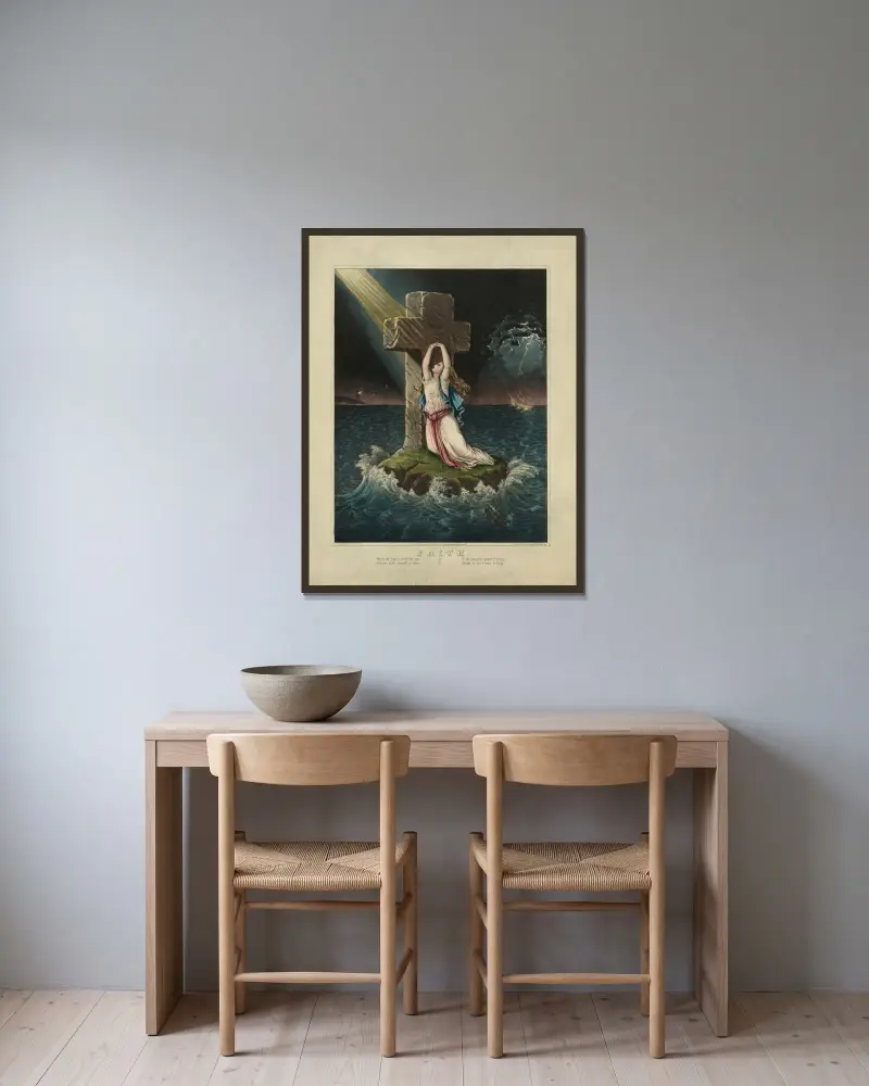Tron av Henry Jerome Schile inramad på en vägg