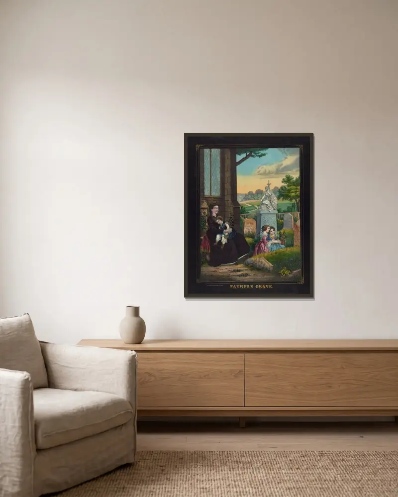 Des Vaters Grab, 1873 – Nr. 2 von Henry Jerome Schile gerahmt an einer Wand