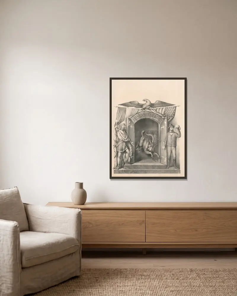 Felsenkeller Bock, Henry Jerome Schile v rámu na stěně