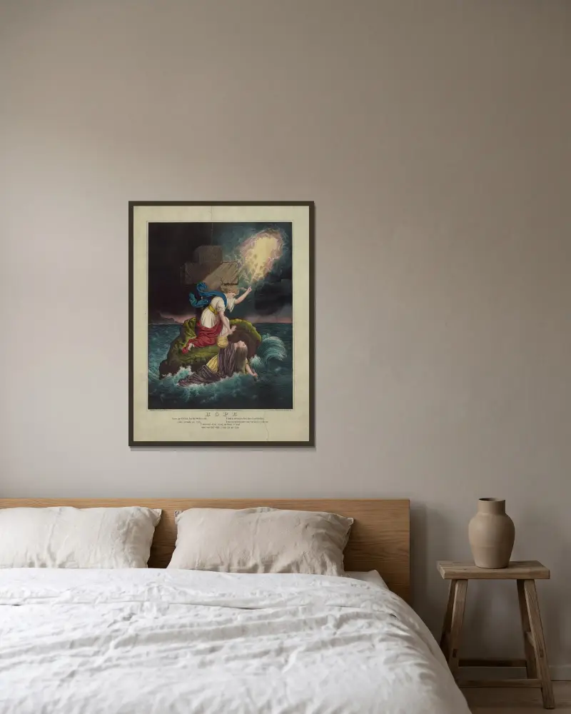 Hopp av Henry Jerome Schile inramad på en vägg