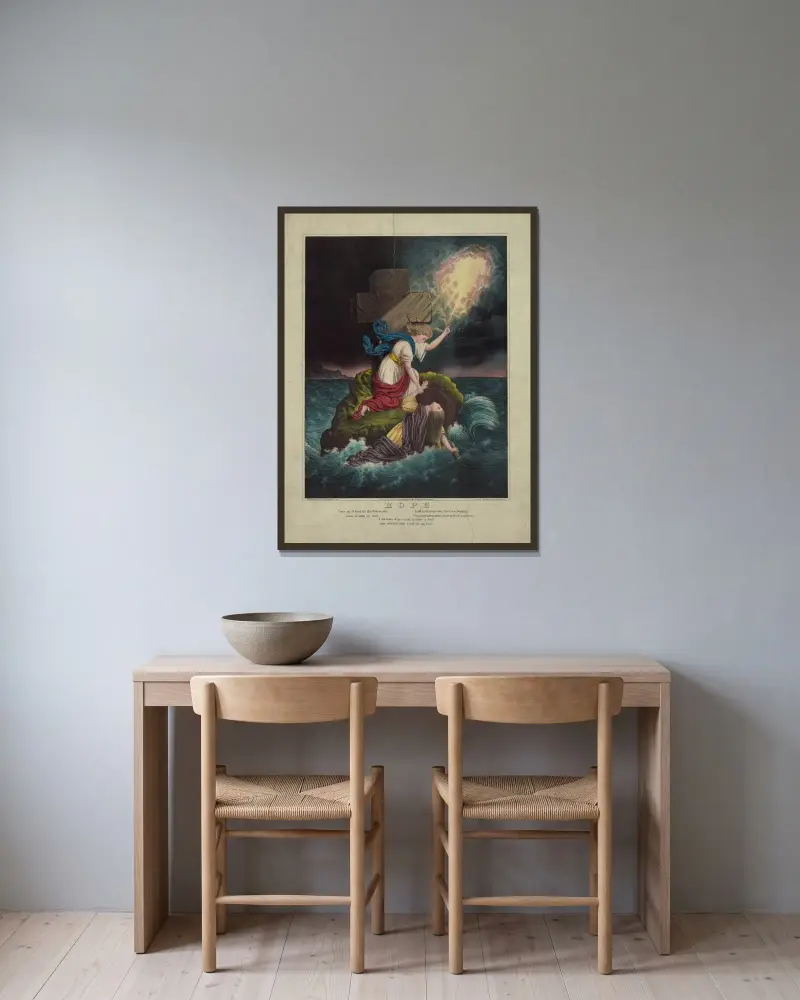 Hopp av Henry Jerome Schile inramad på en vägg
