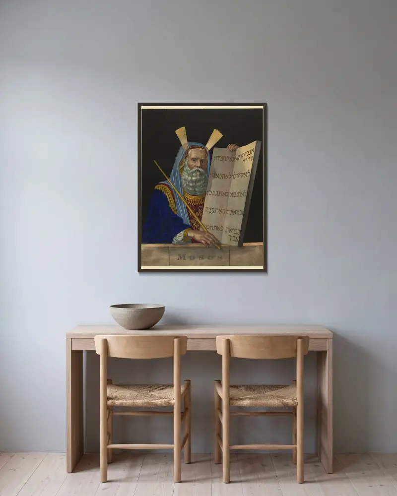 Mose von Henry Jerome Schile gerahmt an einer Wand