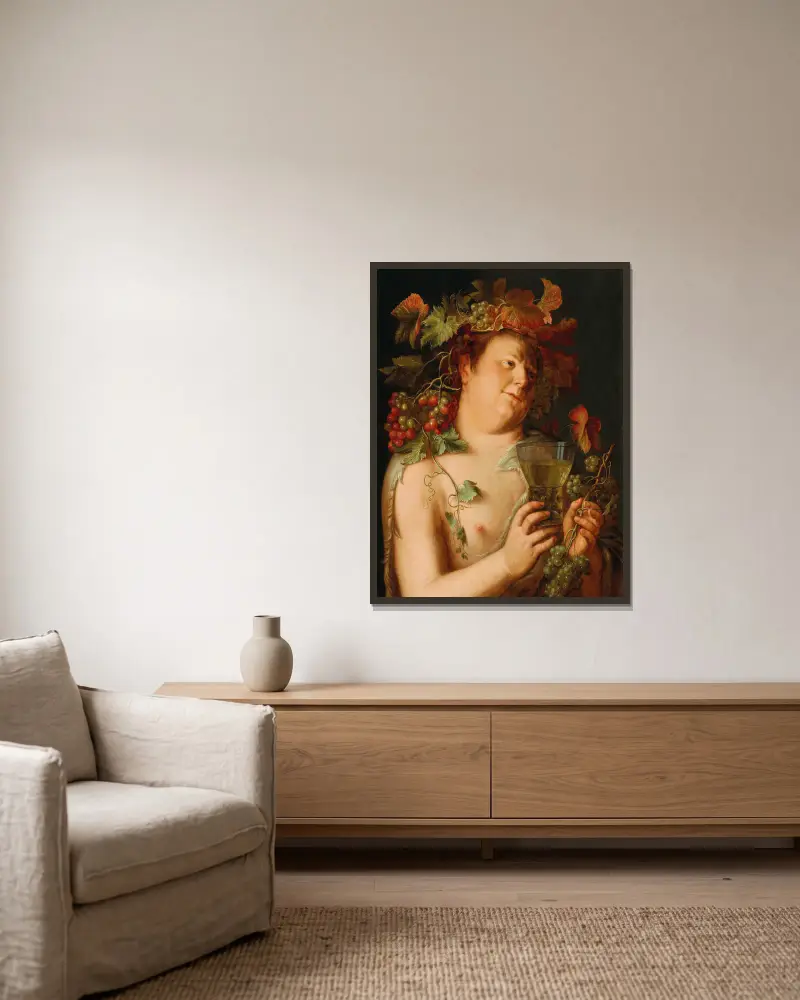 Bakchus, Joachim Wtewael v rámu na stěně