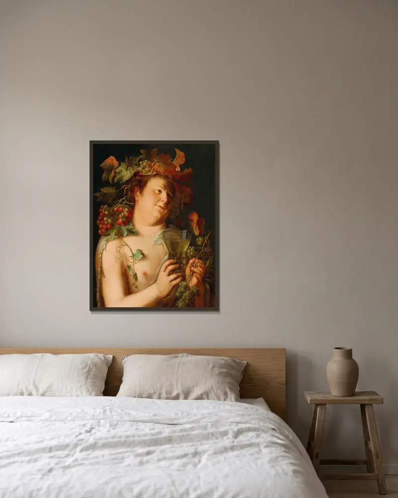 Bakchus, Joachim Wtewael v rámu na stěně