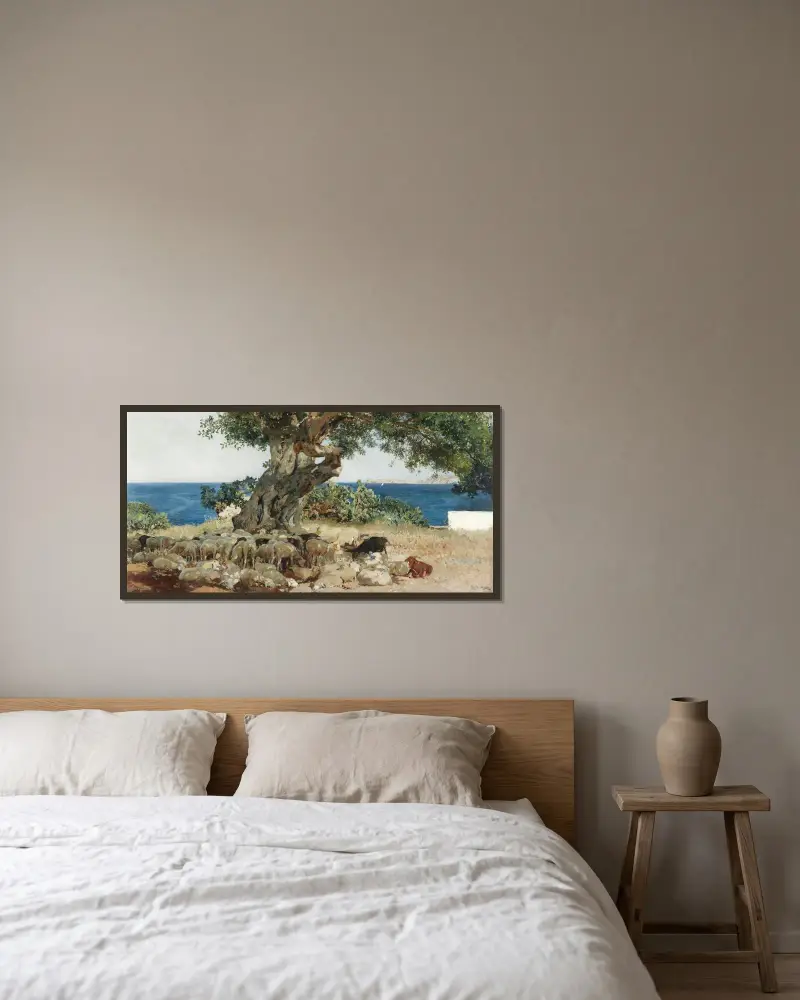 Algarrobo (Rohovník obecný), Joaquín Sorolla v rámu na stěně