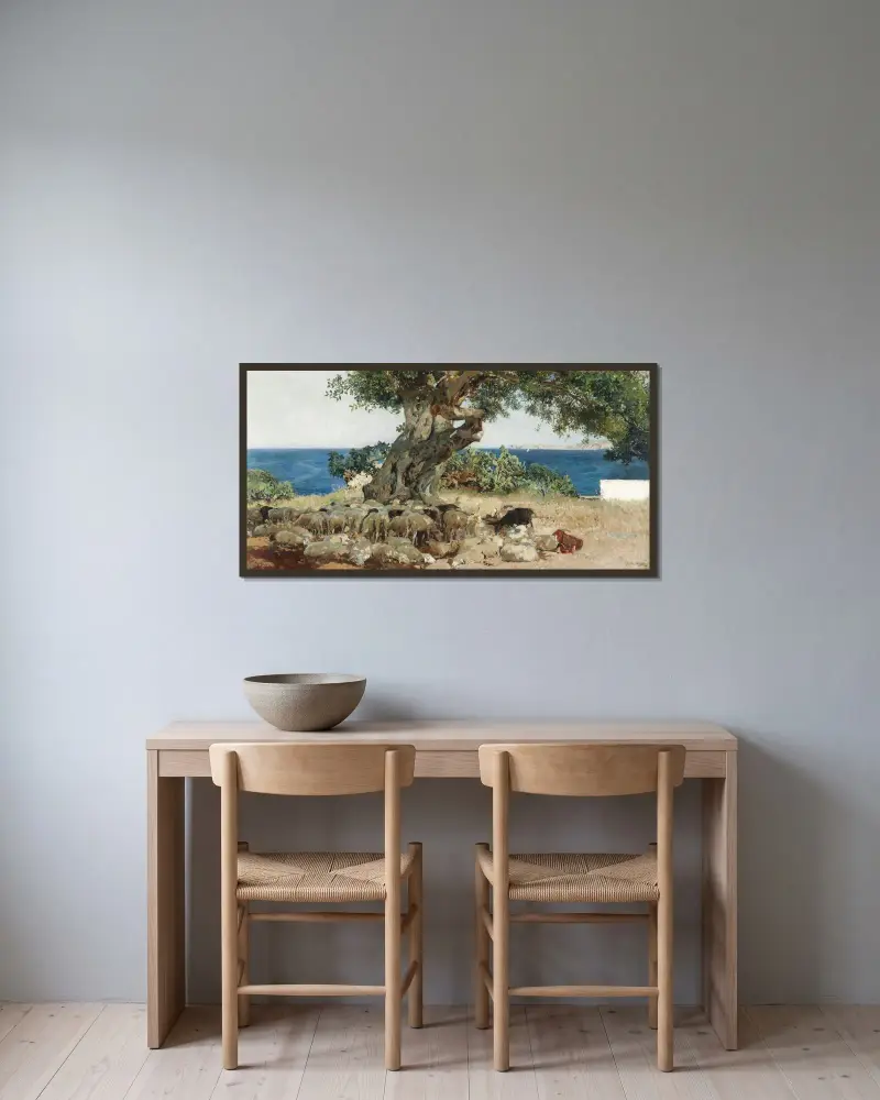 Algarrobo (Rohovník obecný), Joaquín Sorolla v rámu na stěně