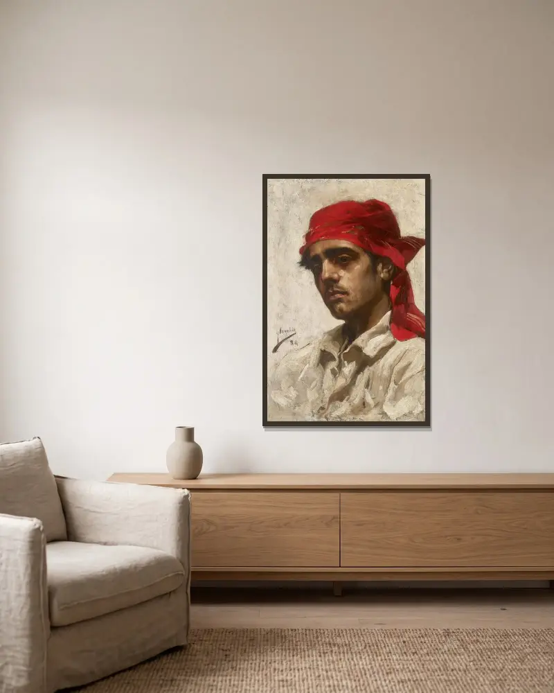 El Palleter von Joaquín Sorolla gerahmt an einer Wand