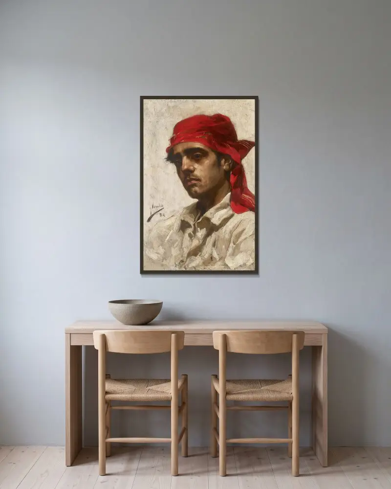 El Palleter von Joaquín Sorolla gerahmt an einer Wand