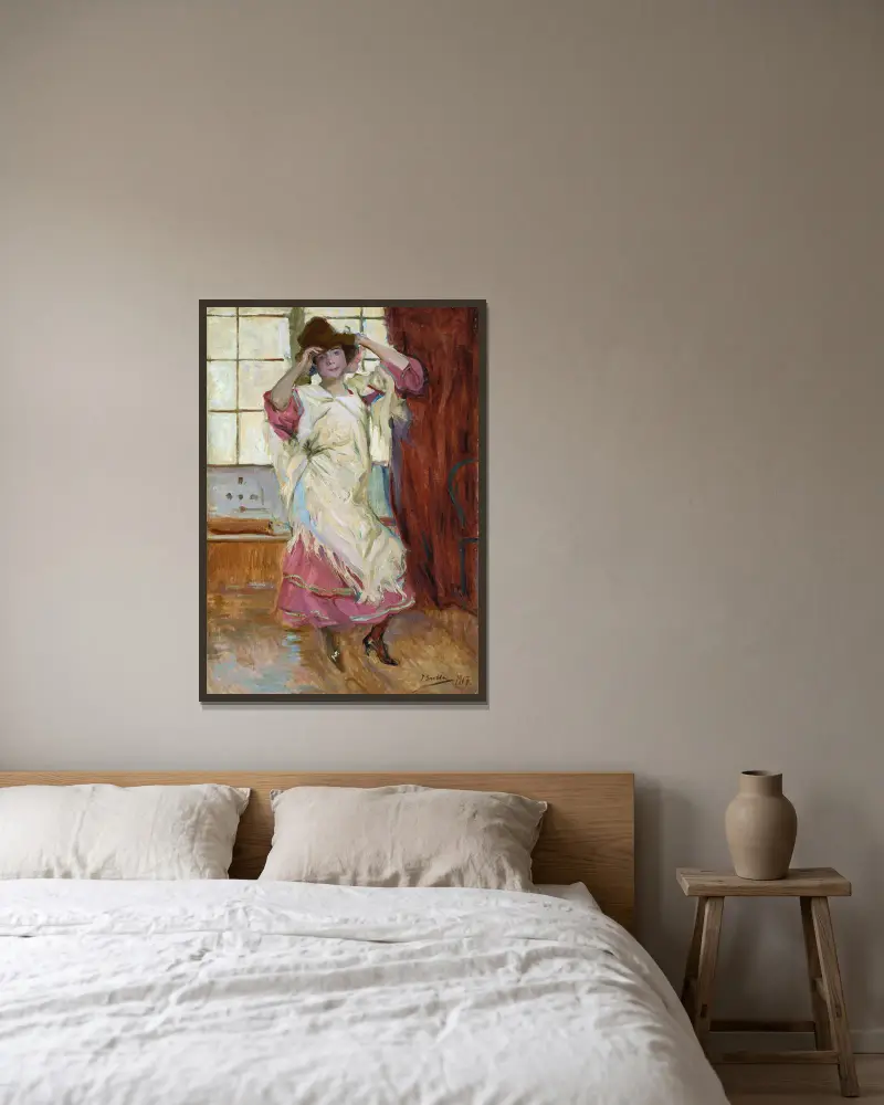 La Bilbainita von Joaquín Sorolla gerahmt an einer Wand