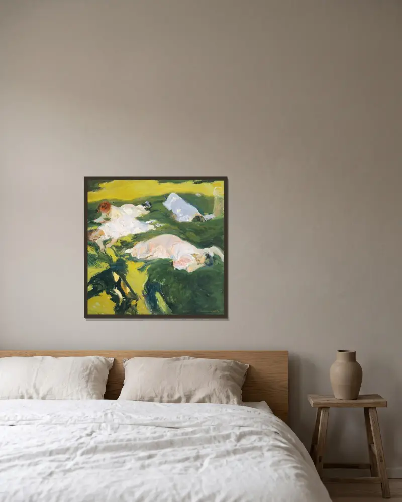 Odpolední spánek, Joaquín Sorolla v rámu na stěně