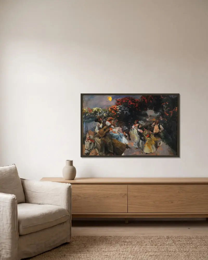 La última copla, Joaquín Sorolla v rámu na stěně