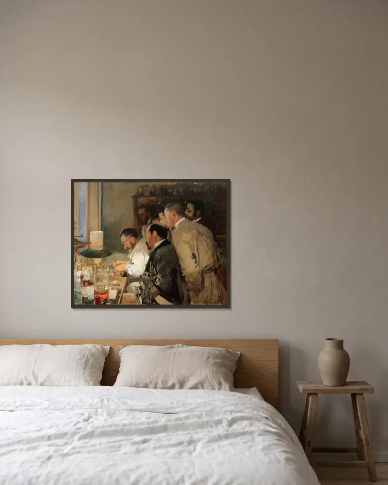 Výzkum, Joaquín Sorolla v rámu na stěně