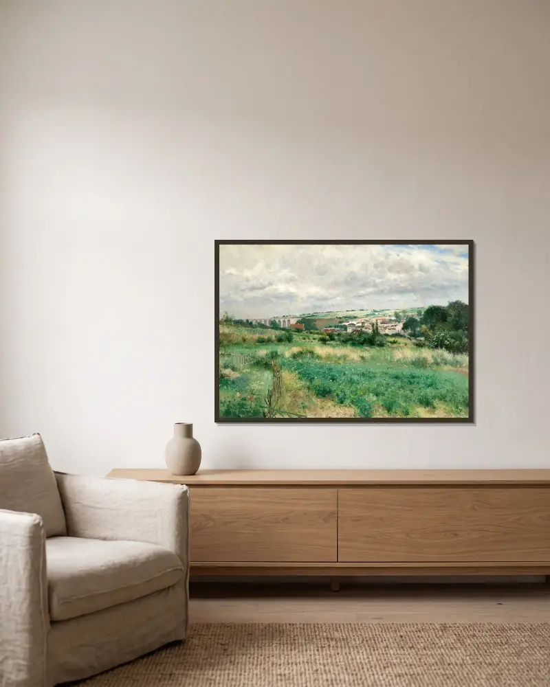 Landscape from Meudon av Johan Ericson inramad på en vägg