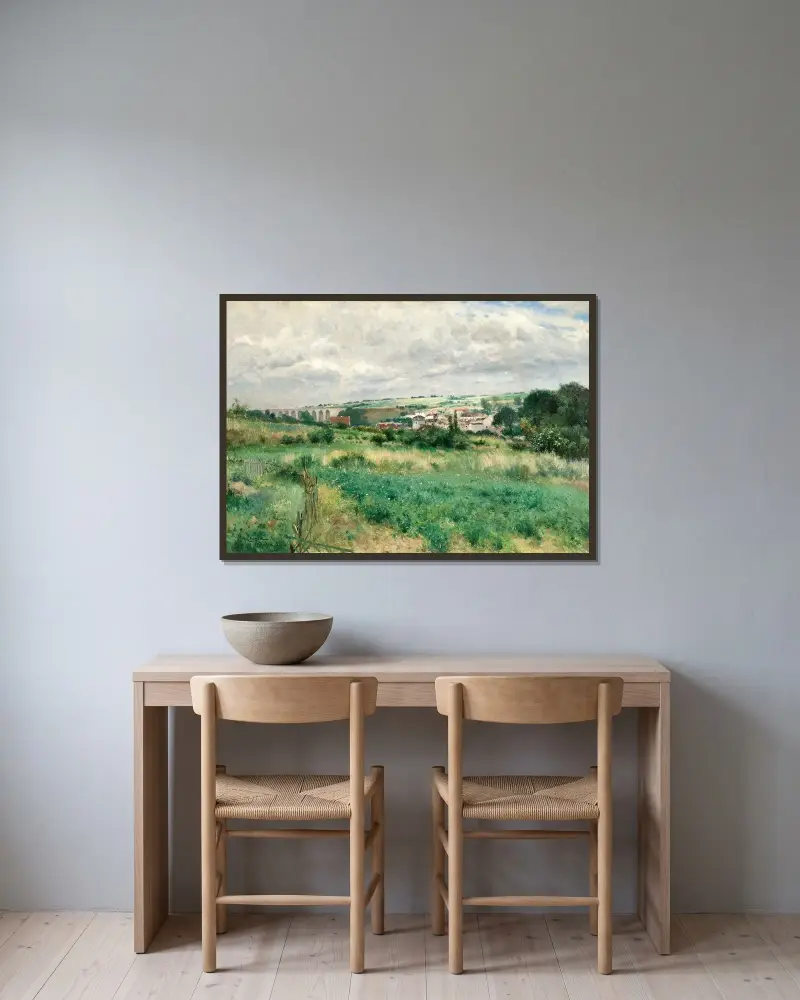 Landscape from Meudon av Johan Ericson inramad på en vägg