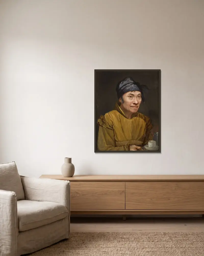 Portrait of Signora Vincensa av Olof Johan Södermark inramad på en vägg