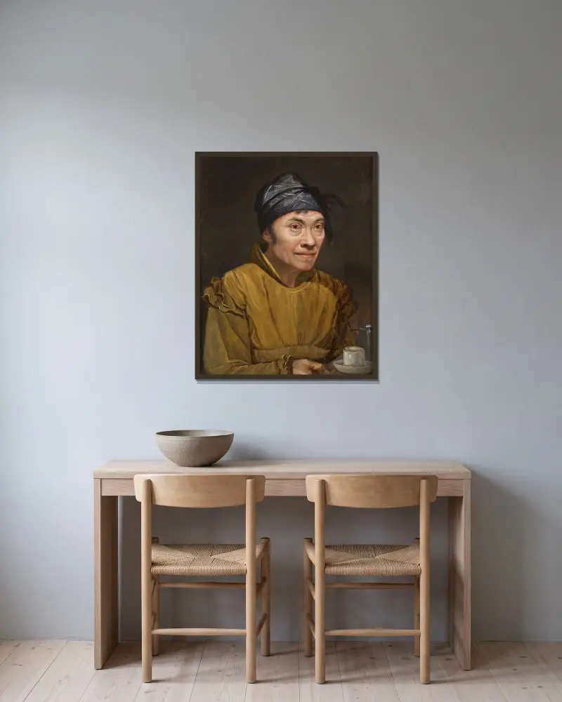 Portrait of Signora Vincensa av Olof Johan Södermark inramad på en vägg