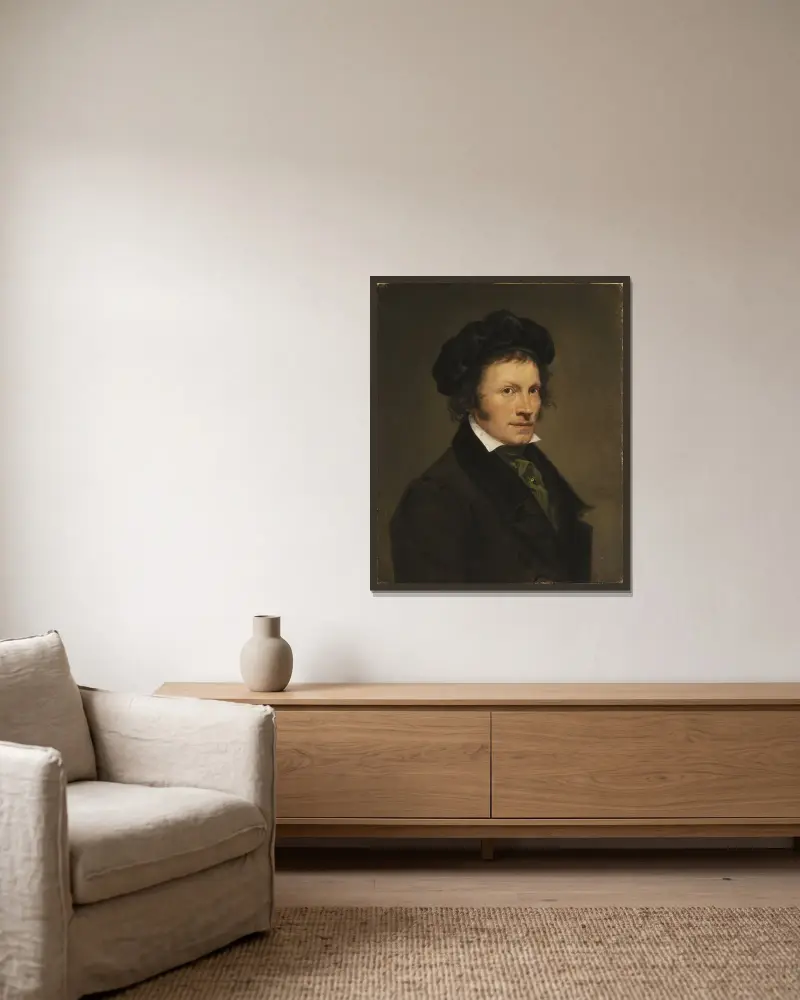 The German Artist Franz Riepenhausen av Olof Johan Södermark inramad på en vägg