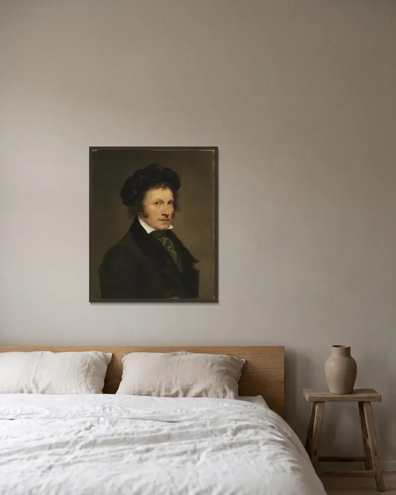 The German Artist Franz Riepenhausen av Olof Johan Södermark inramad på en vägg