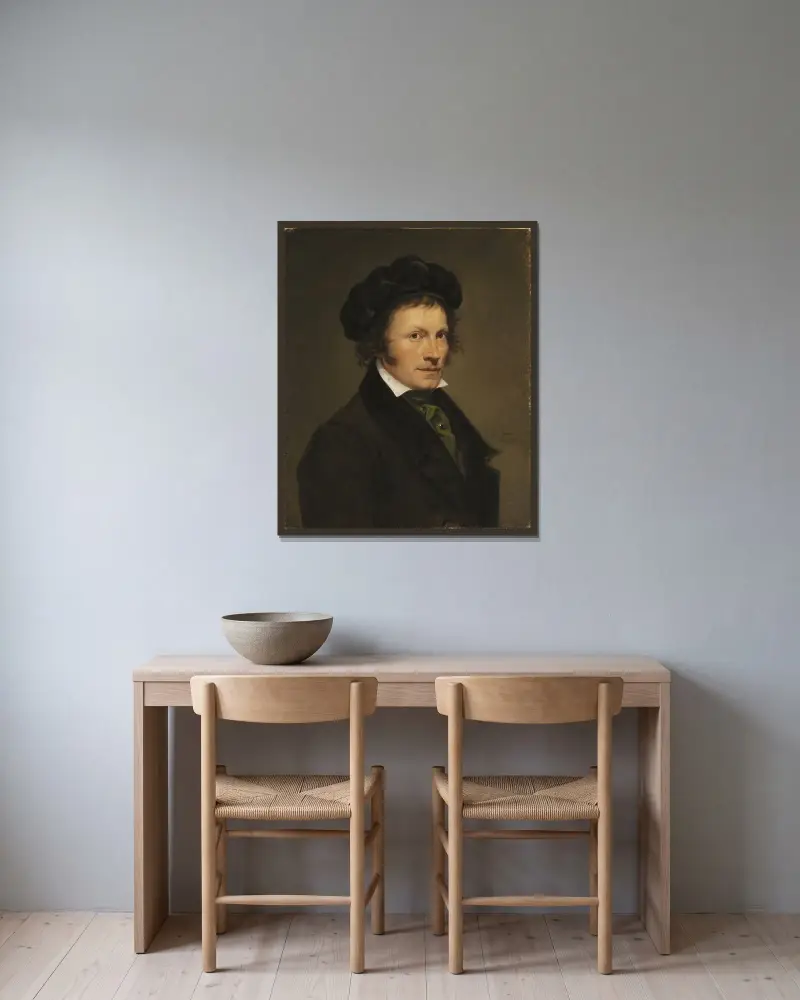 The German Artist Franz Riepenhausen av Olof Johan Södermark inramad på en vägg