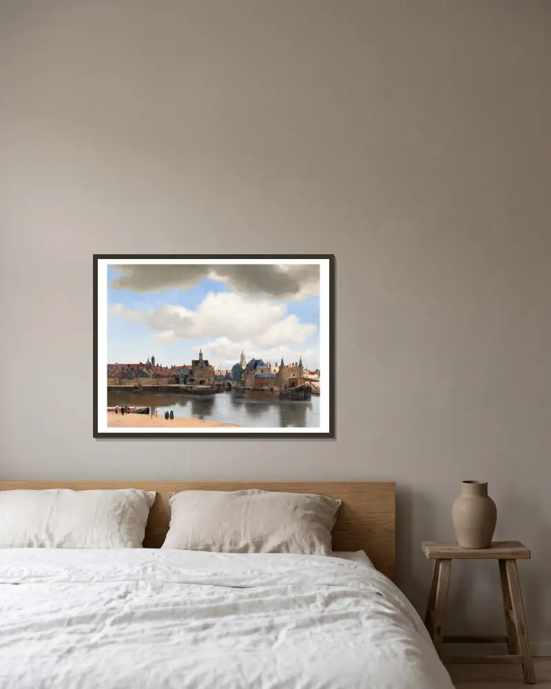 Widok Delft, Johannes Vermeer w ramie na ścianie