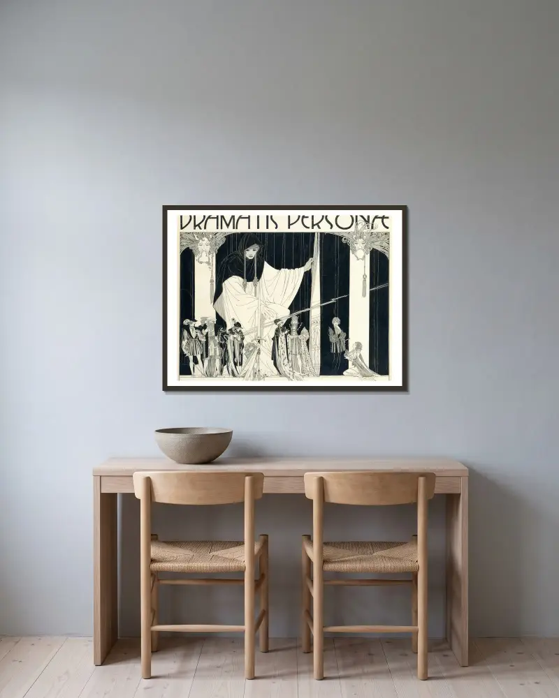 Hamlet Tafel 02 von John Austen gerahmt an einer Wand