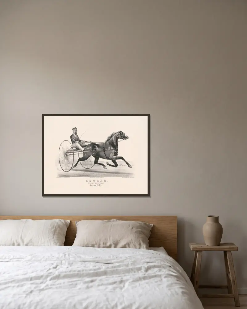 Edward; von Fisk’s Hambletonian von John Cameron gerahmt an einer Wand