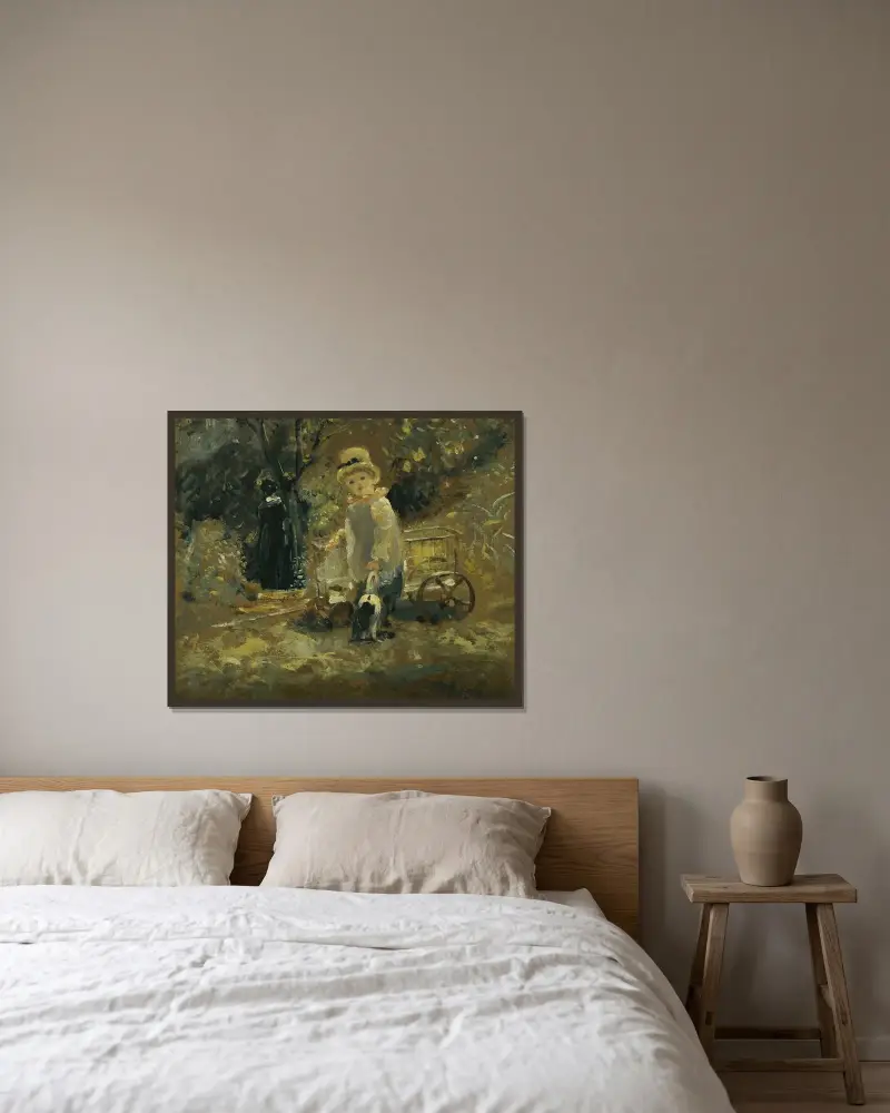 Chlapec s hračkovým vozíkem, John Constable v rámu na stěně