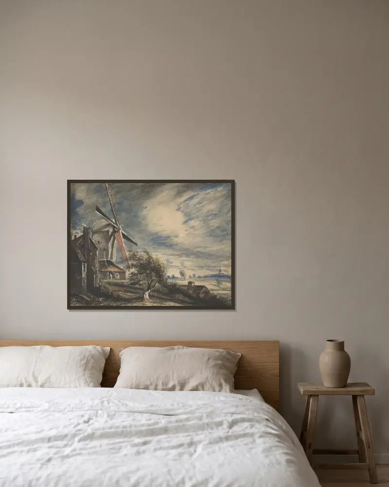 Mlýn u Colchesteru, John Constable v rámu na stěně