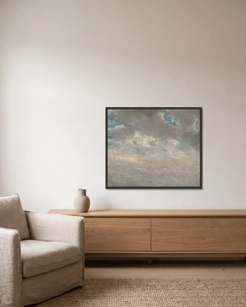 Wolkenstudie, 1821 – Nr. 4 von John Constable gerahmt an einer Wand