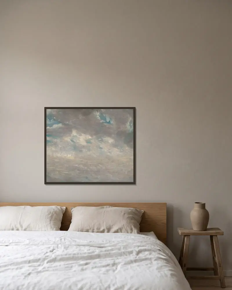 Wolkenstudie, 1821 – Nr. 4 von John Constable gerahmt an einer Wand