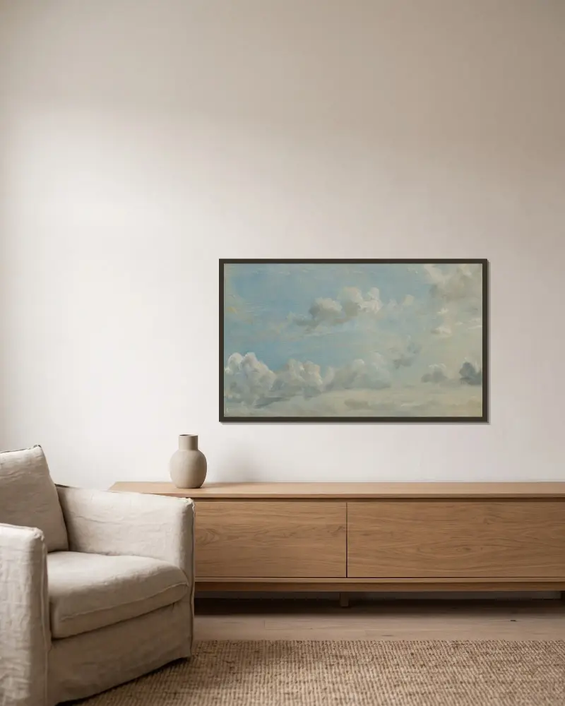 Wolkenstudie – Nr. 1 von John Constable gerahmt an einer Wand