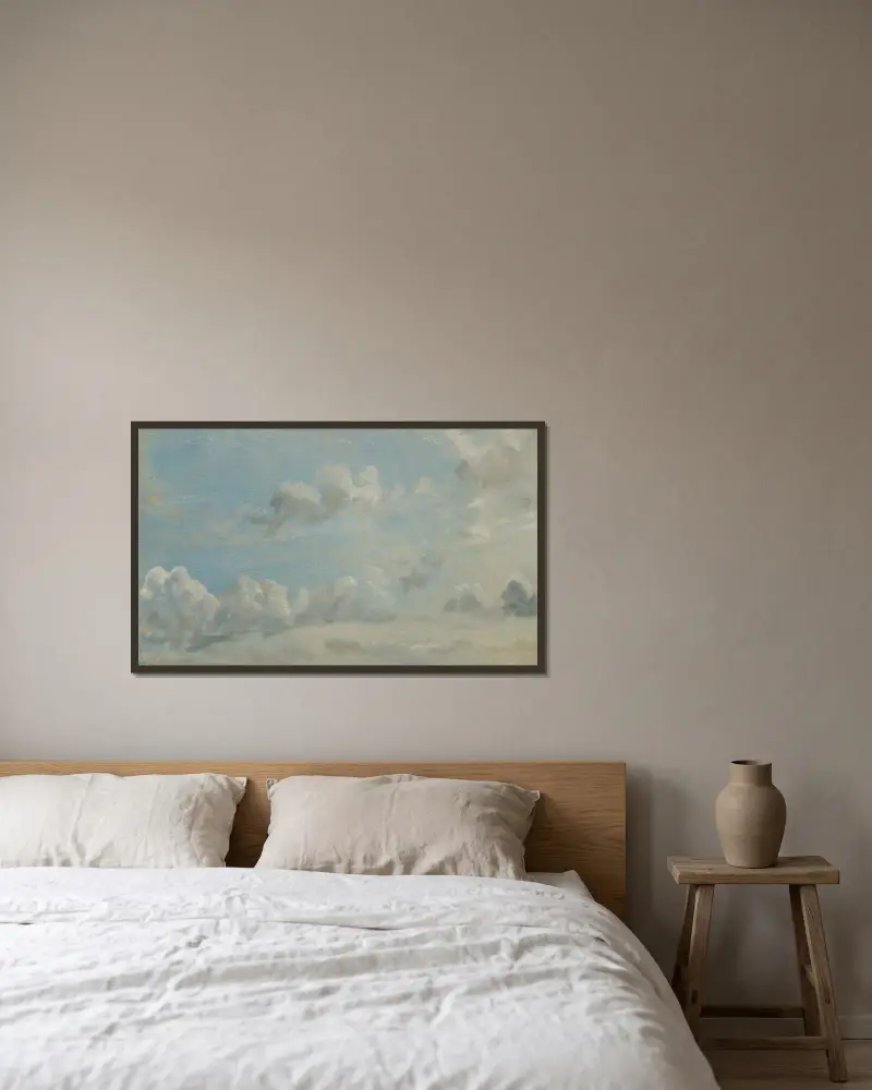 Wolkenstudie – Nr. 1 von John Constable gerahmt an einer Wand