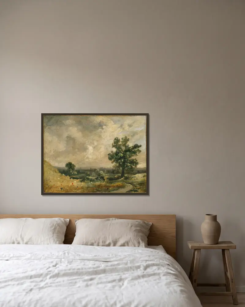 Englische Landschaft von John Constable gerahmt an einer Wand