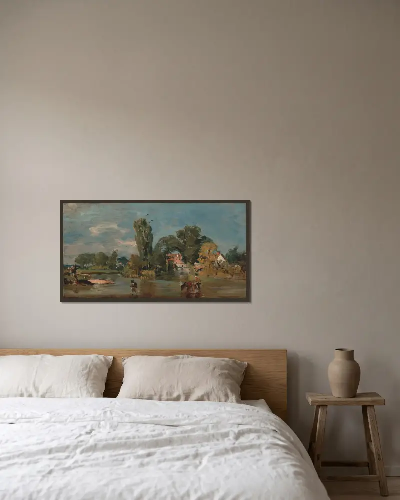 Flatford Mill – Nr. 1, John Constable v rámu na stěně