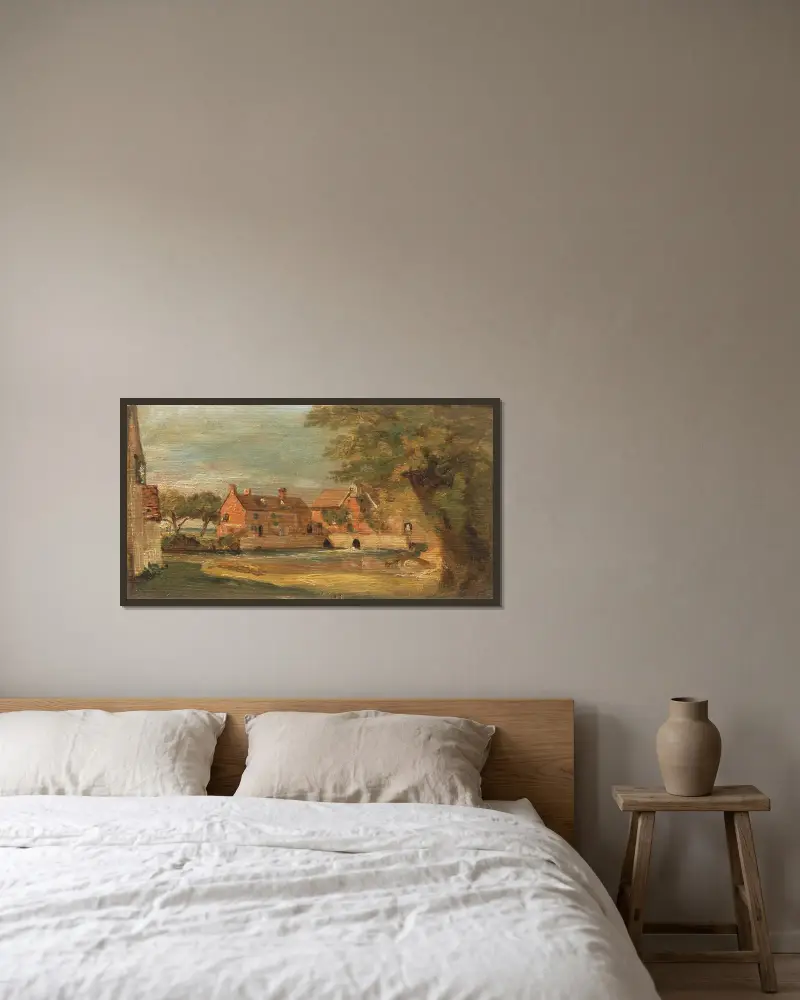 Flatford Mill, 1810 von John Constable gerahmt an einer Wand
