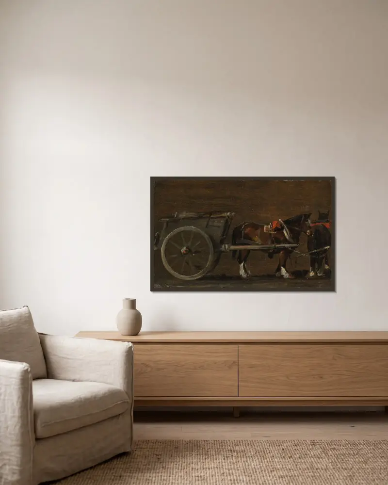 Kůň a vůz, John Constable v rámu na stěně